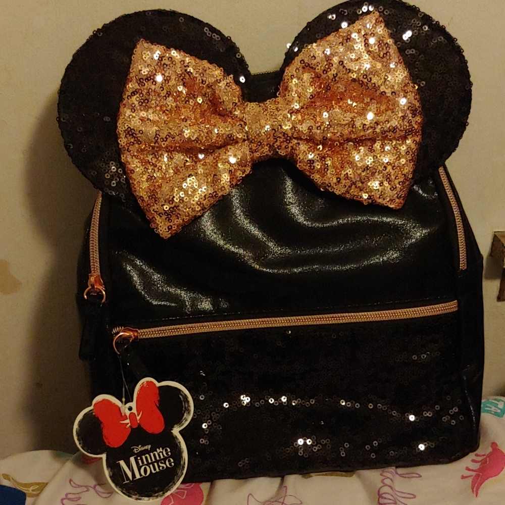 Rose Gold Minnie Mouse Backpack